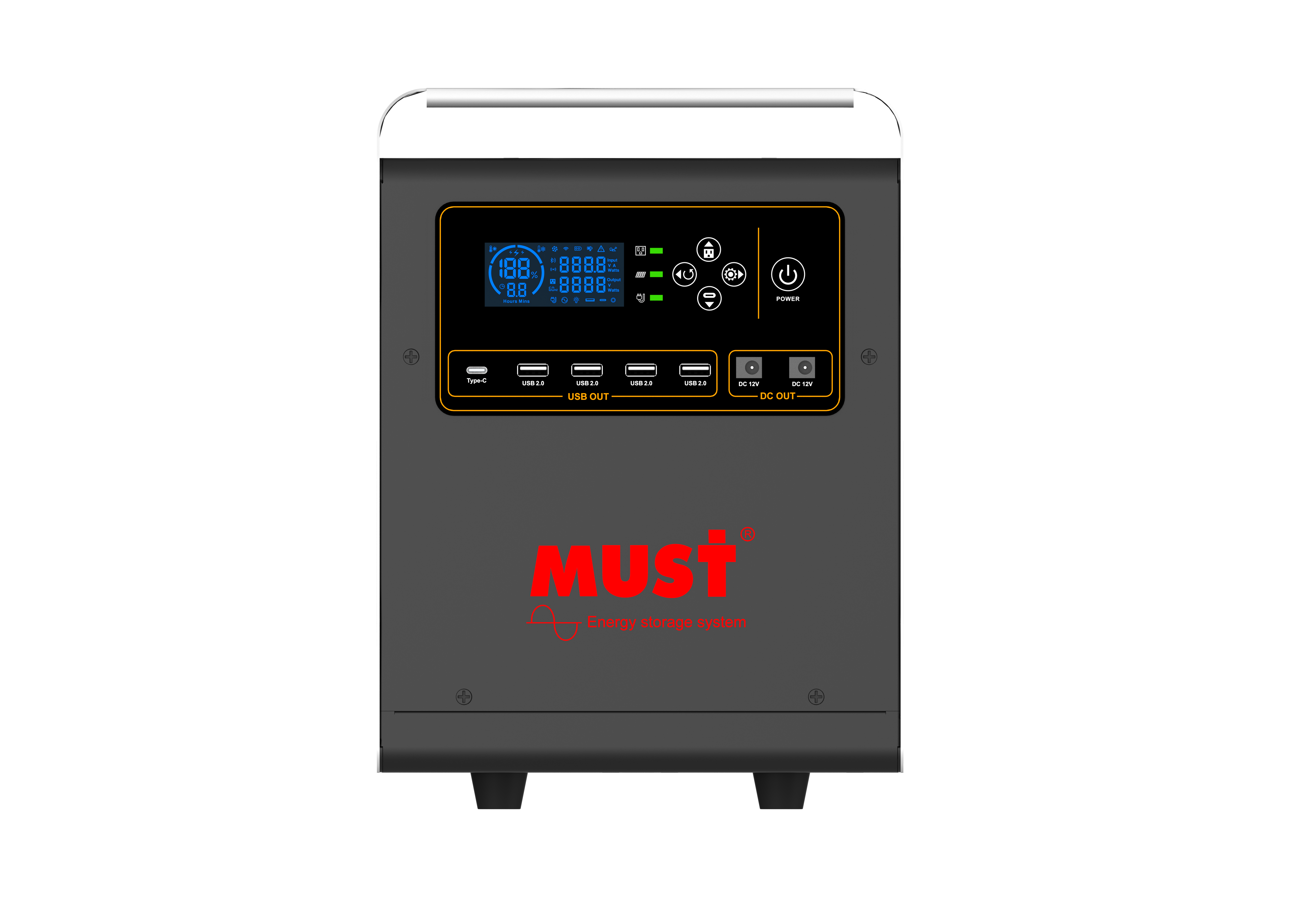 HBP1800 OLV 系列（1-2kW，1.28-2.56kWh）便携式 产品外观